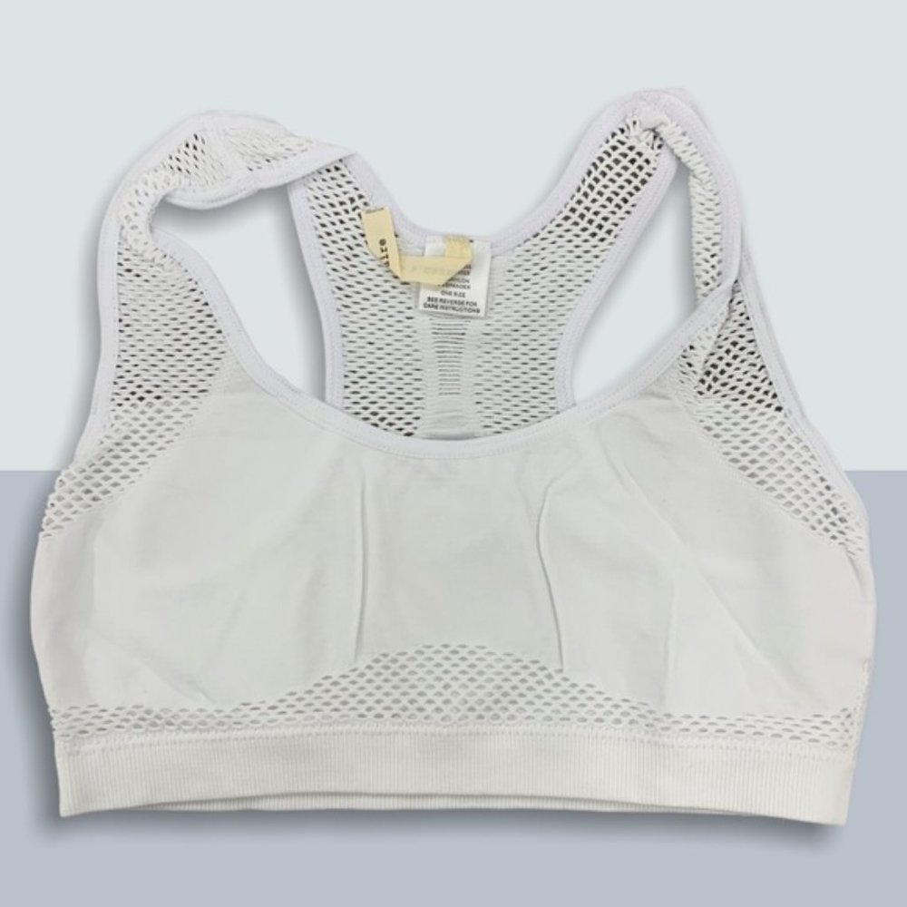 Buttery Soft White Mesh Racerback Bralette